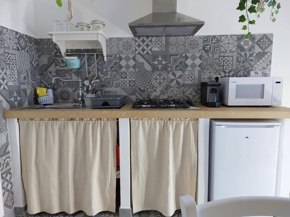 Kitchen or kitchenette, minibar, oven, stove
