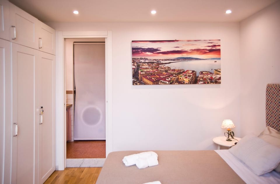 Bed, Photo of the whole room, Bedroom, towels, wardrobe