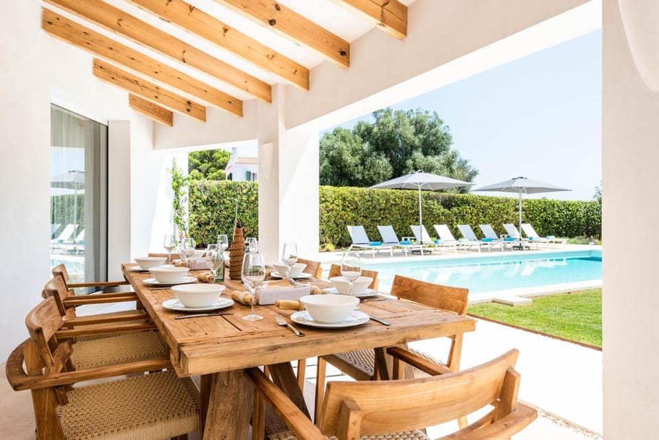 Property building, Living room, Swimming pool