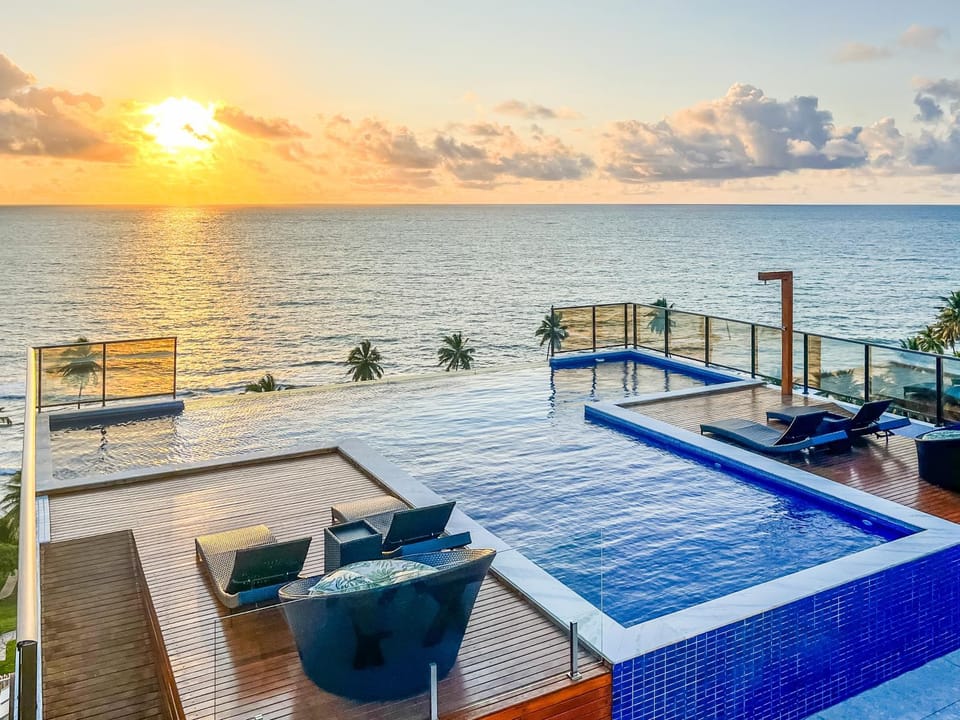 Natural landscape, Pool view, Sea view, Sunrise, sunbed