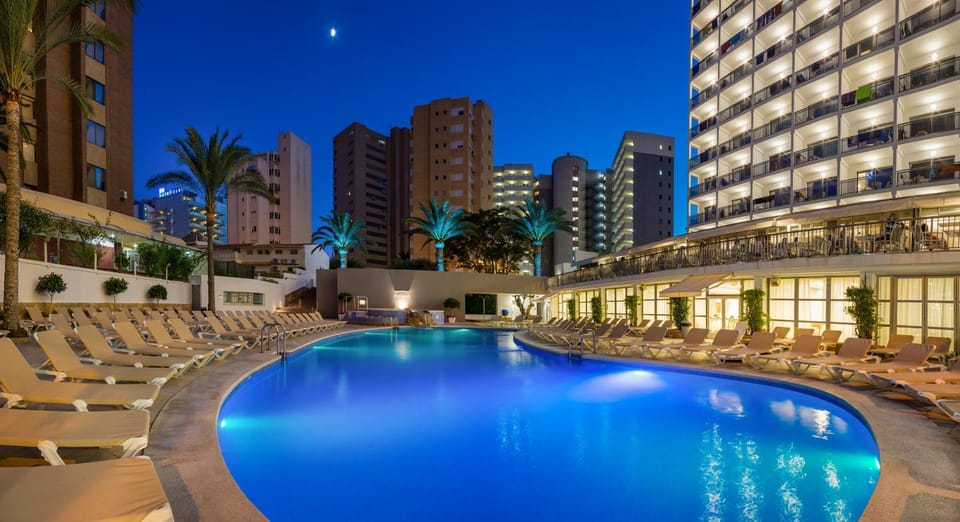 Night, Swimming pool, Swimming pool
