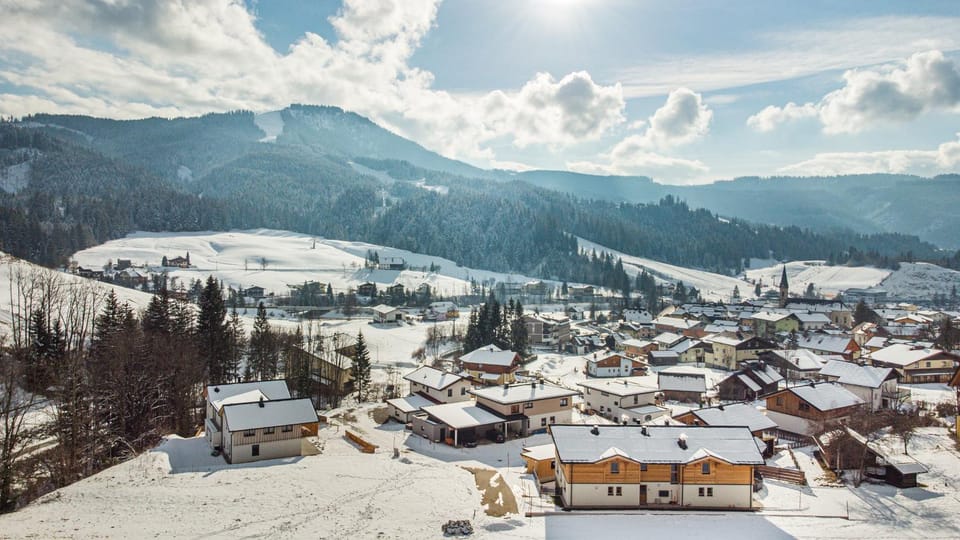 Property building, Bird's eye view, Winter