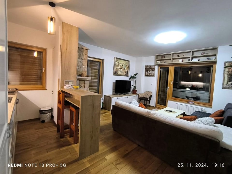 TV and multimedia, Kitchen or kitchenette, Living room, Photo of the whole room, Seating area