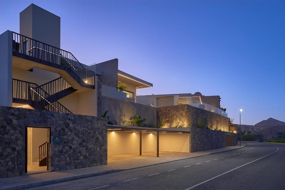 Property building, Day, Night, Parking