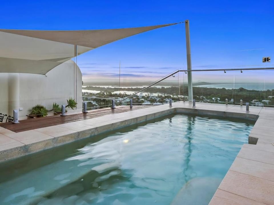Natural landscape, Pool view, Sunset