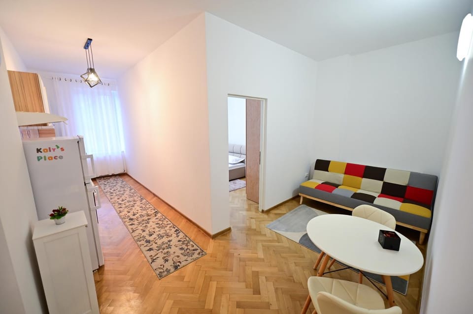 Living room, kitchen