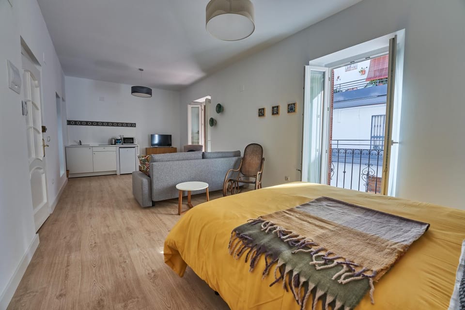 Bed, TV and multimedia, Coffee/tea facilities, Kitchen or kitchenette, Photo of the whole room, minibar, oven, stove
