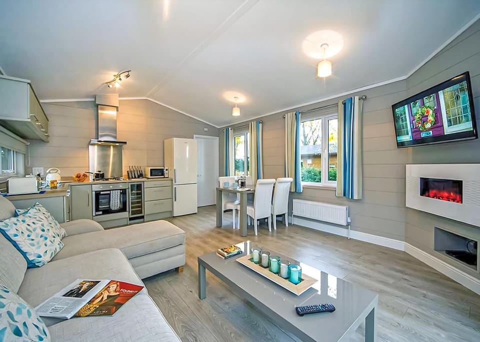 Property building, Living room, Dining area