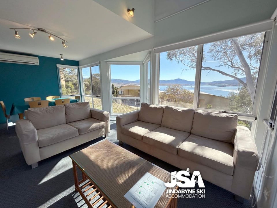 Living room, Seating area, Lake view, Mountain view