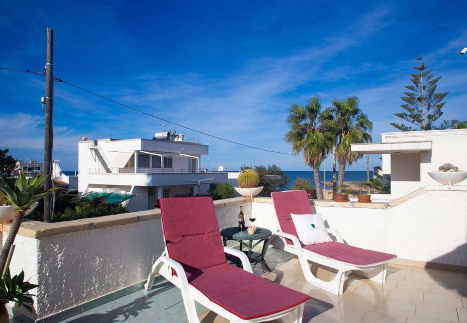 Natural landscape, View (from property/room), Balcony/Terrace, Sea view, sunbed