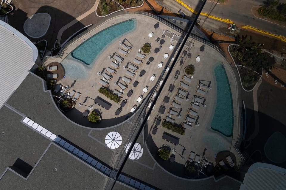 Bird's eye view, Pool view, Swimming pool, sunbed
