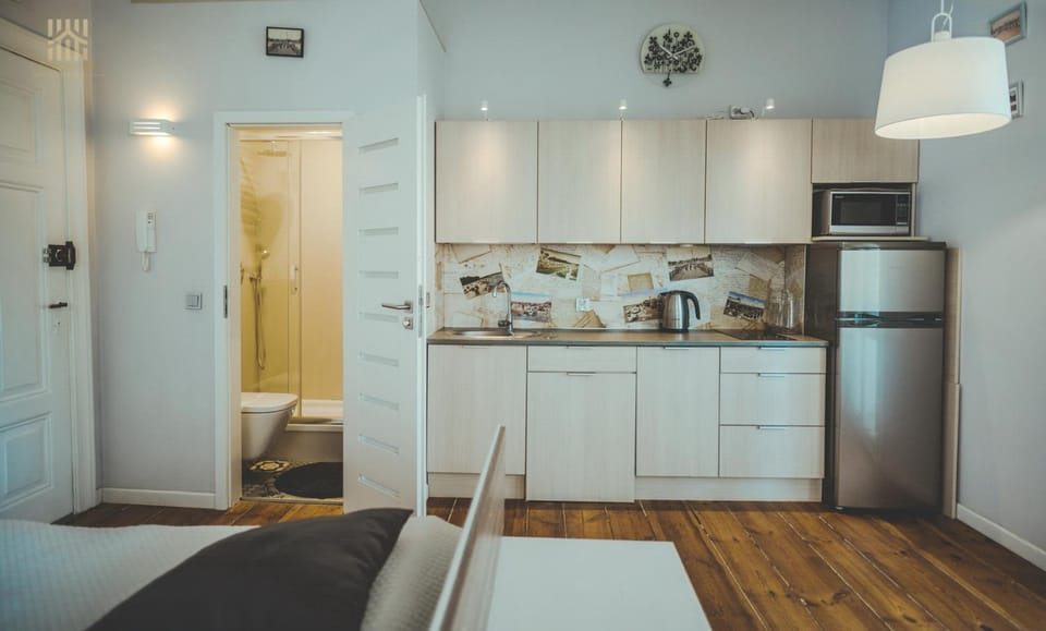 Kitchen or kitchenette, minibar, stove