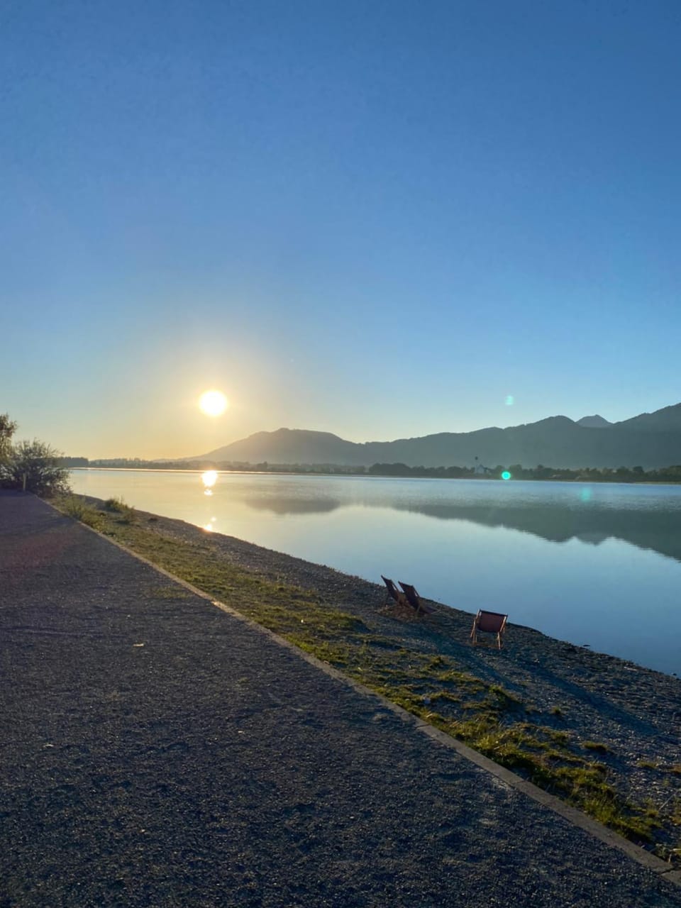 Day, Natural landscape, Lake view, Sunrise
