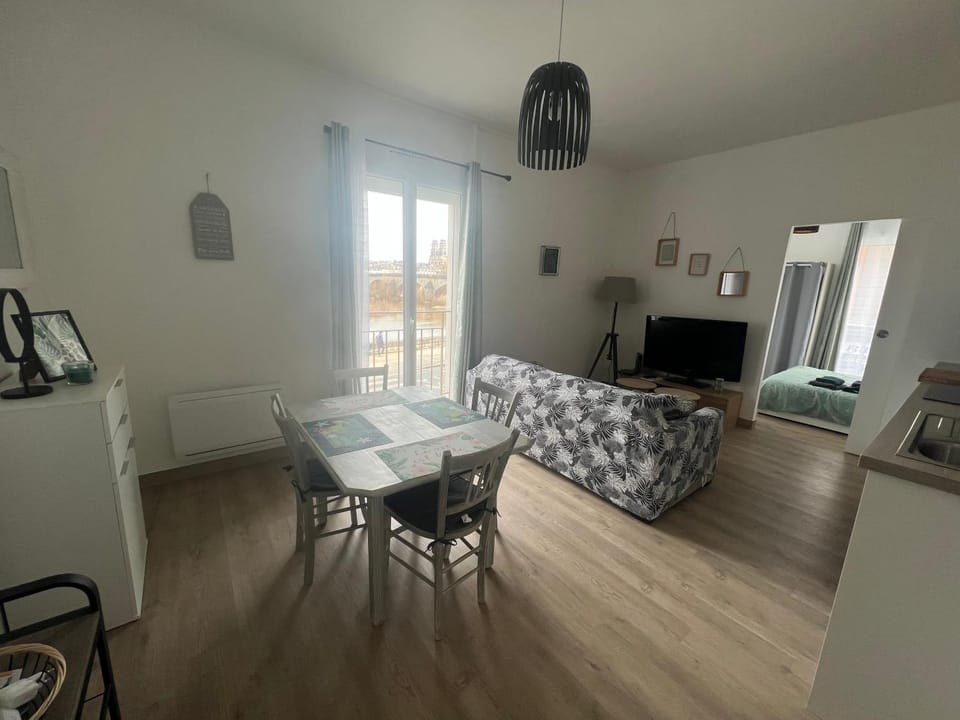 Cosy Loire, T2 neuf, front de Loire ,vue cathédrale,5min à pied centre ville et parking privé Apartment in Orléans