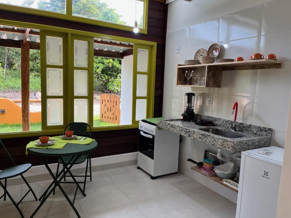 Kitchen or kitchenette, Living room, stove, kitchen