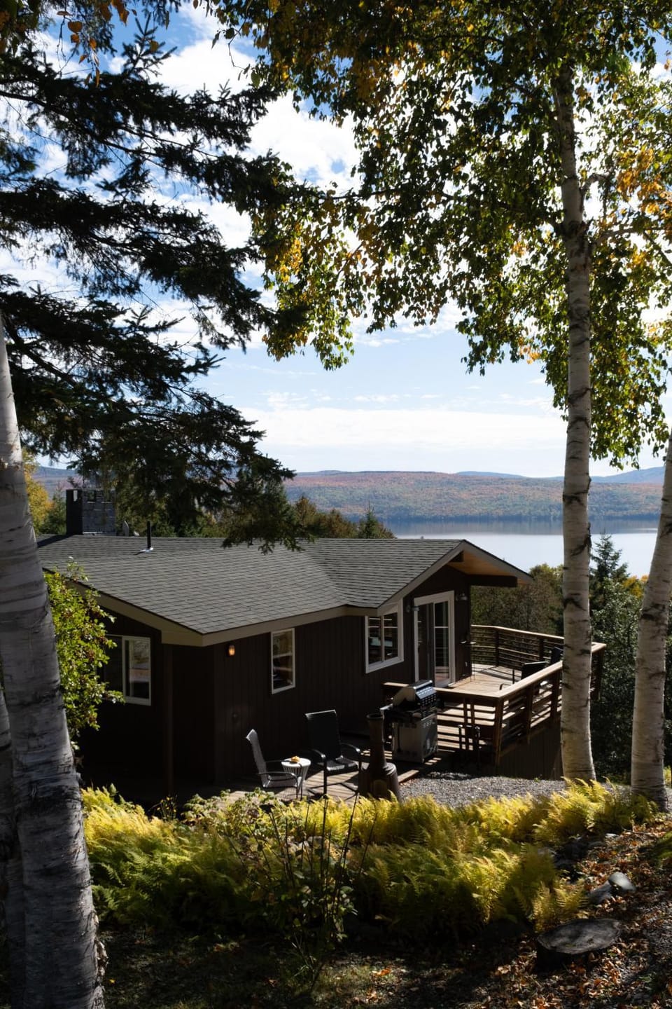 View (from property/room), Balcony/Terrace, Autumn, Lake view, Mountain view