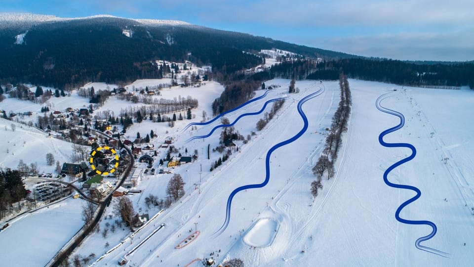 Winter, Skiing, Mountain view, Location