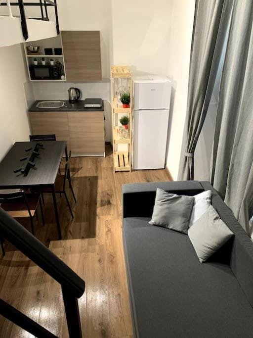 Kitchen or kitchenette, Living room, Dining area