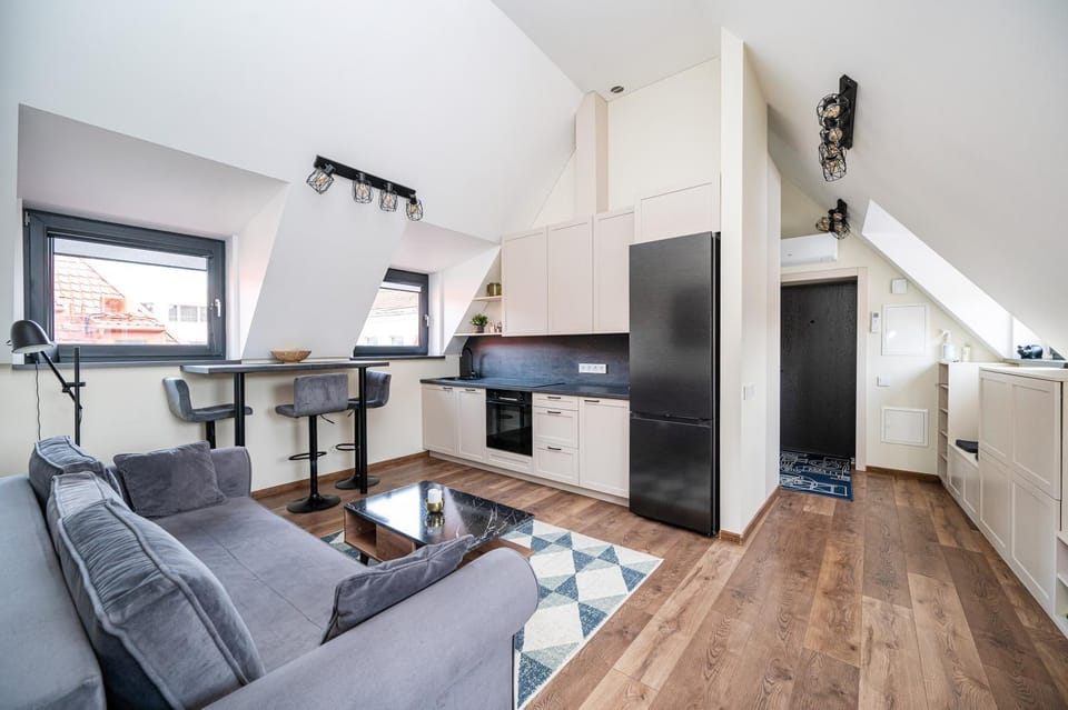 Living room, kitchen