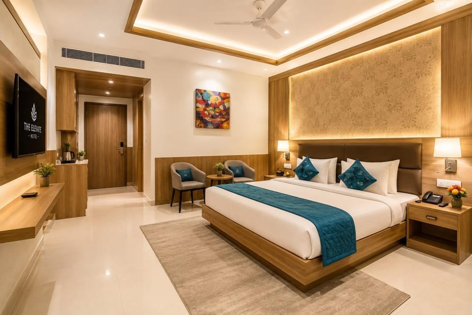 Bed, Seating area, Bedroom
