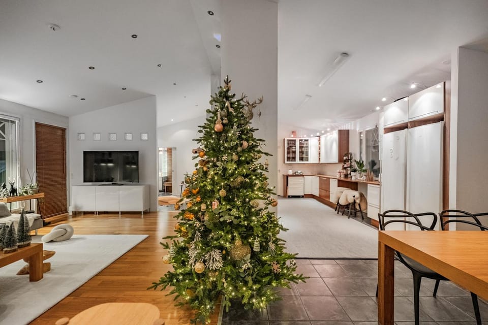 TV and multimedia, Kitchen or kitchenette, Living room, Seating area, Dining area