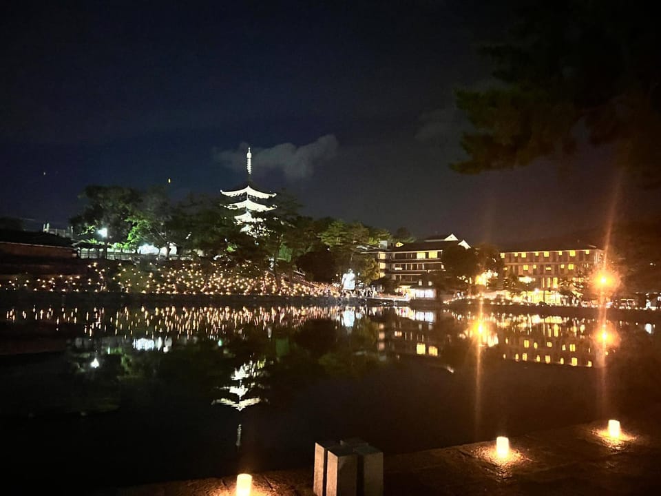 Night, Natural landscape, Lake view