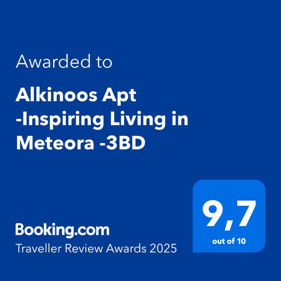 Alkinoos Apt -Inspiring Living in Meteora -3BD Apartment in Kalabaka