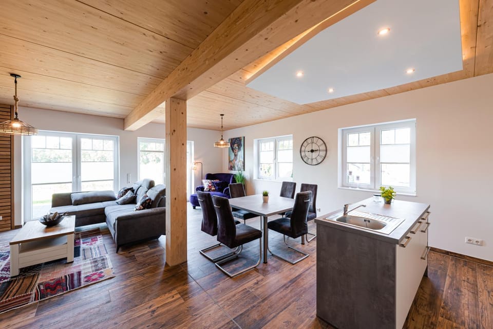 Kitchen or kitchenette, Living room, Dining area
