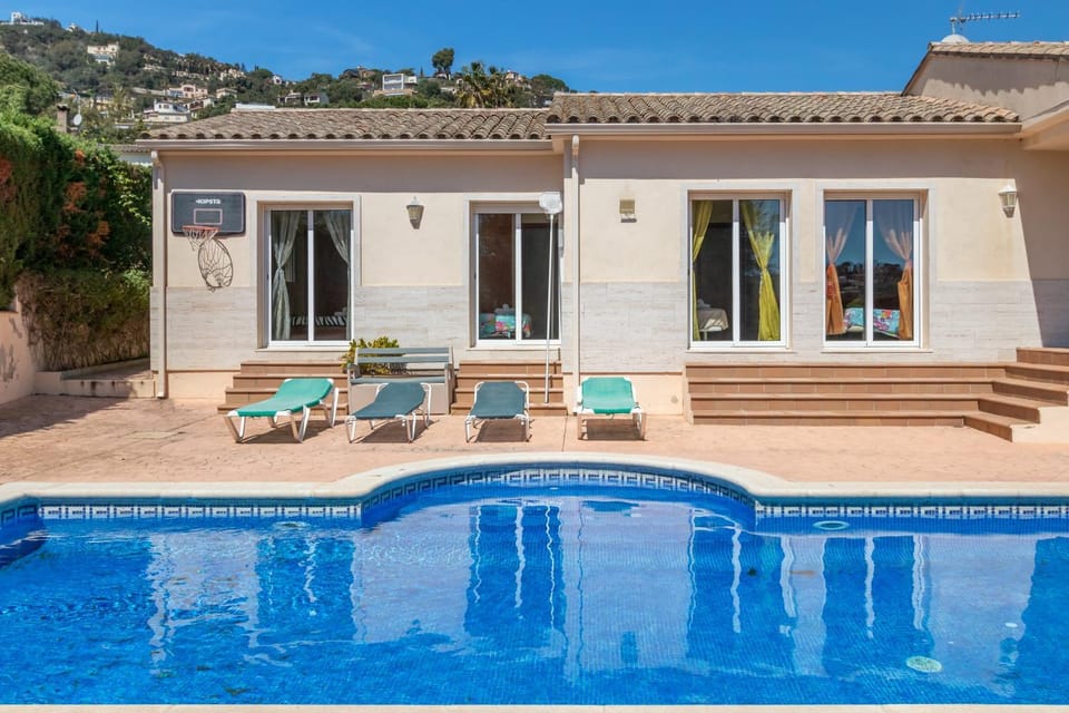 Property building, Living room, Swimming pool