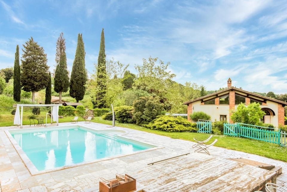 Property building, Living room, Swimming pool