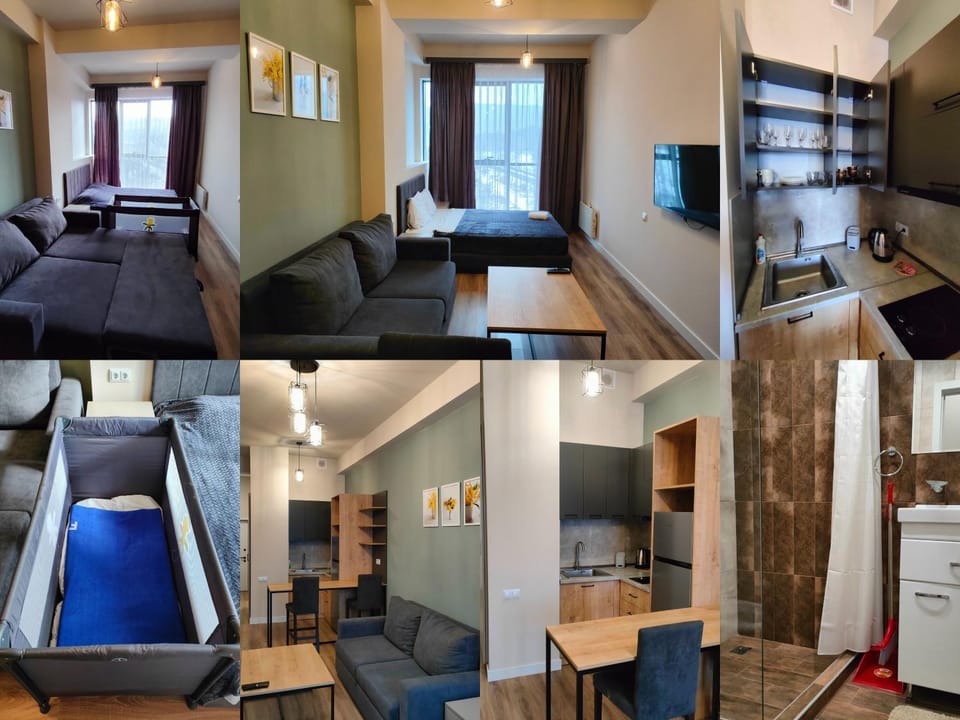 Property building, Bed, TV and multimedia, Kitchen or kitchenette, Living room, Photo of the whole room, Seating area, Dining area, Bedroom