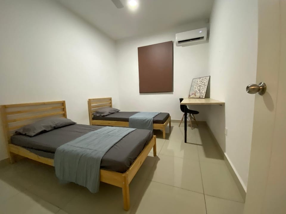 Bed, Bedroom, air conditioner