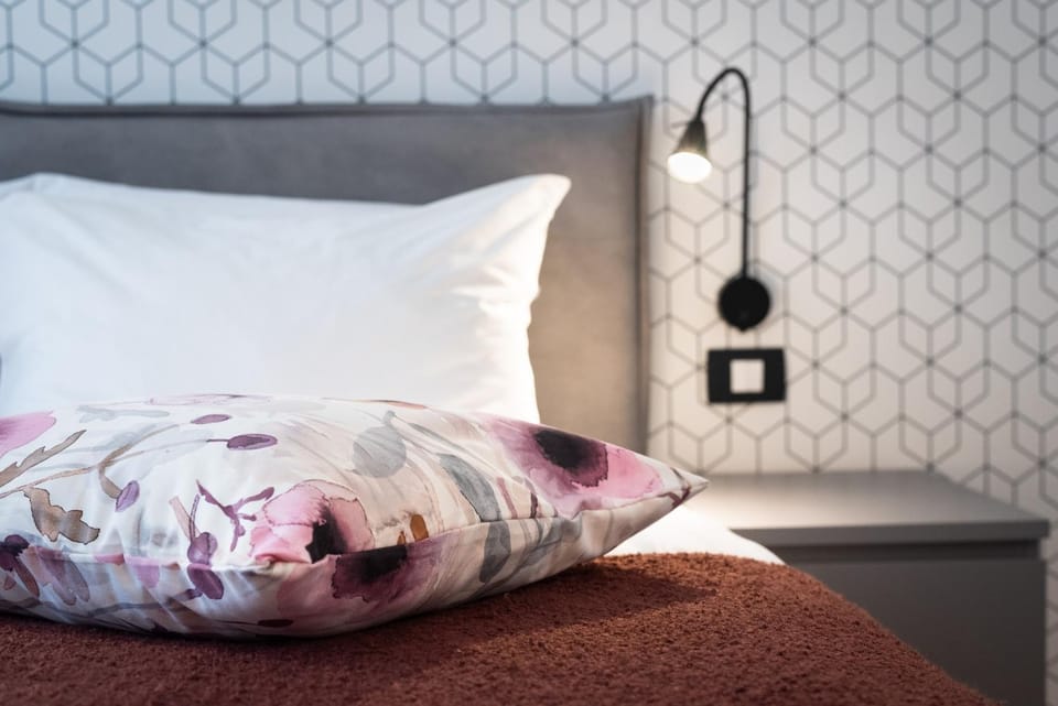 Bed, Decorative detail, Bedroom