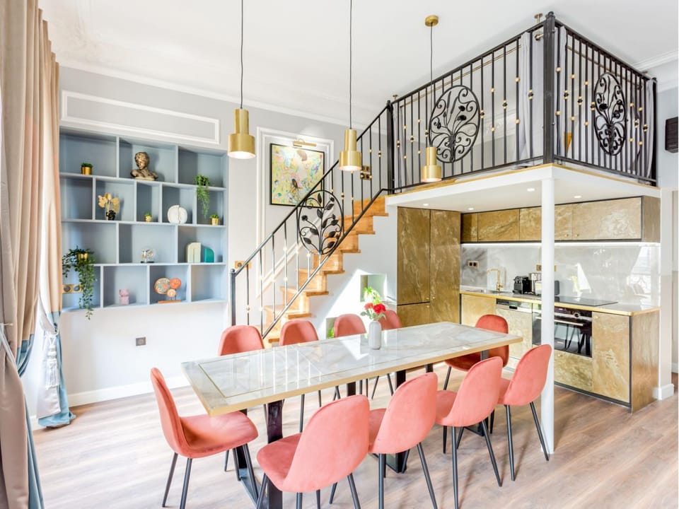Kitchen or kitchenette, Dining area, stove, kitchen