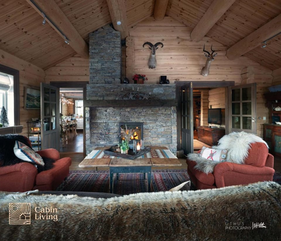 Luxury Cabin at Nesfjellet with sauna, bbq, close to ski & golf Cabin in Viken, Norway