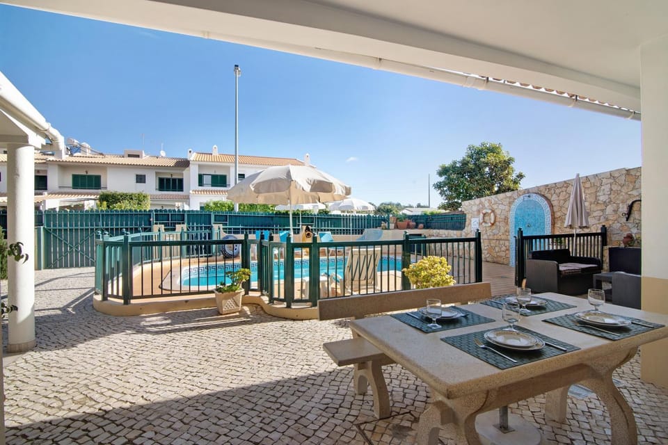Property building, Living room, Swimming pool