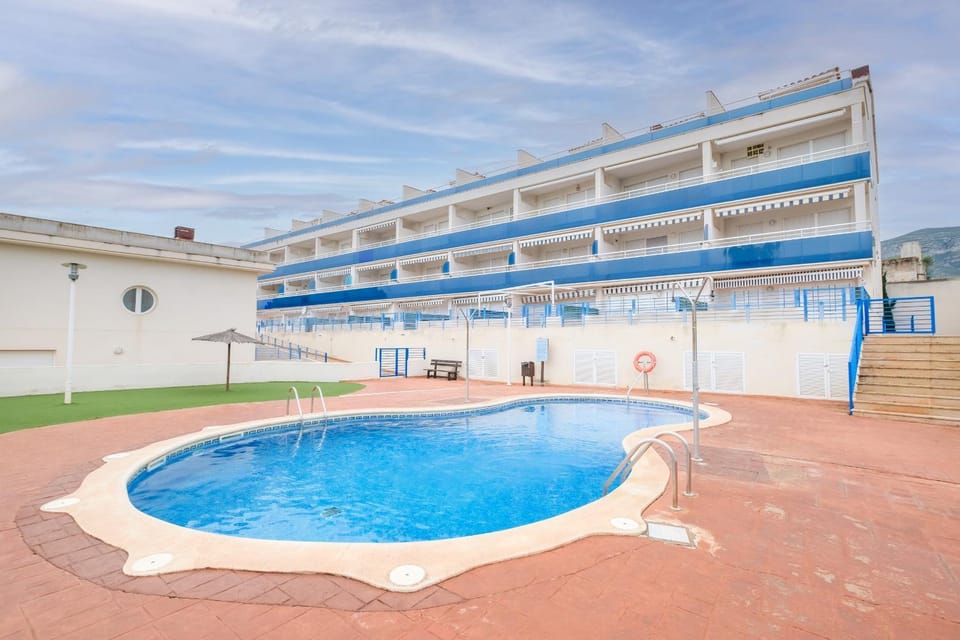 Property building, Living room, Swimming pool