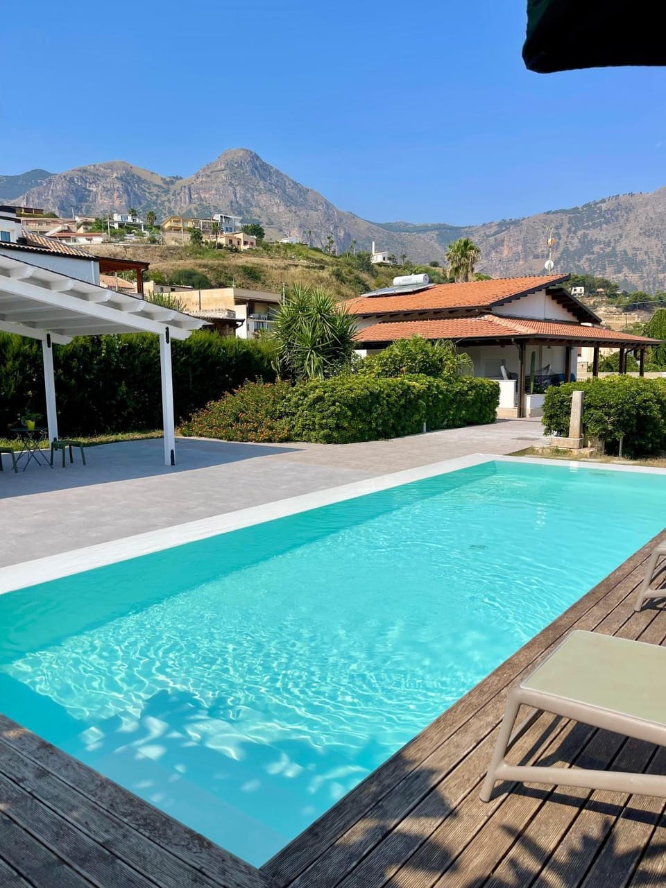 Property building, Living room, Swimming pool