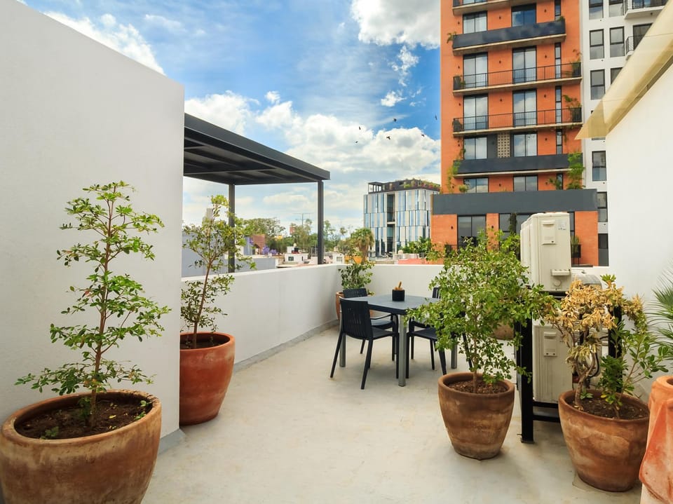 Property building, Patio, Day, View (from property/room), Balcony/Terrace