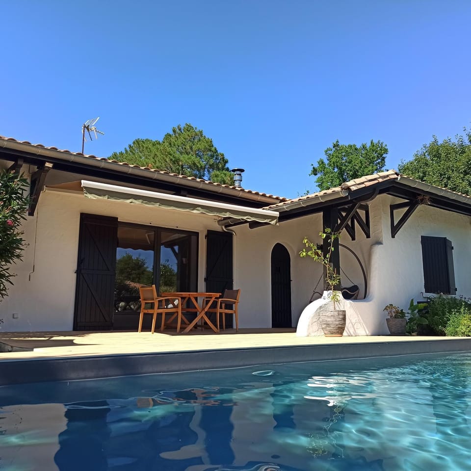 Property building, Living room, Swimming pool