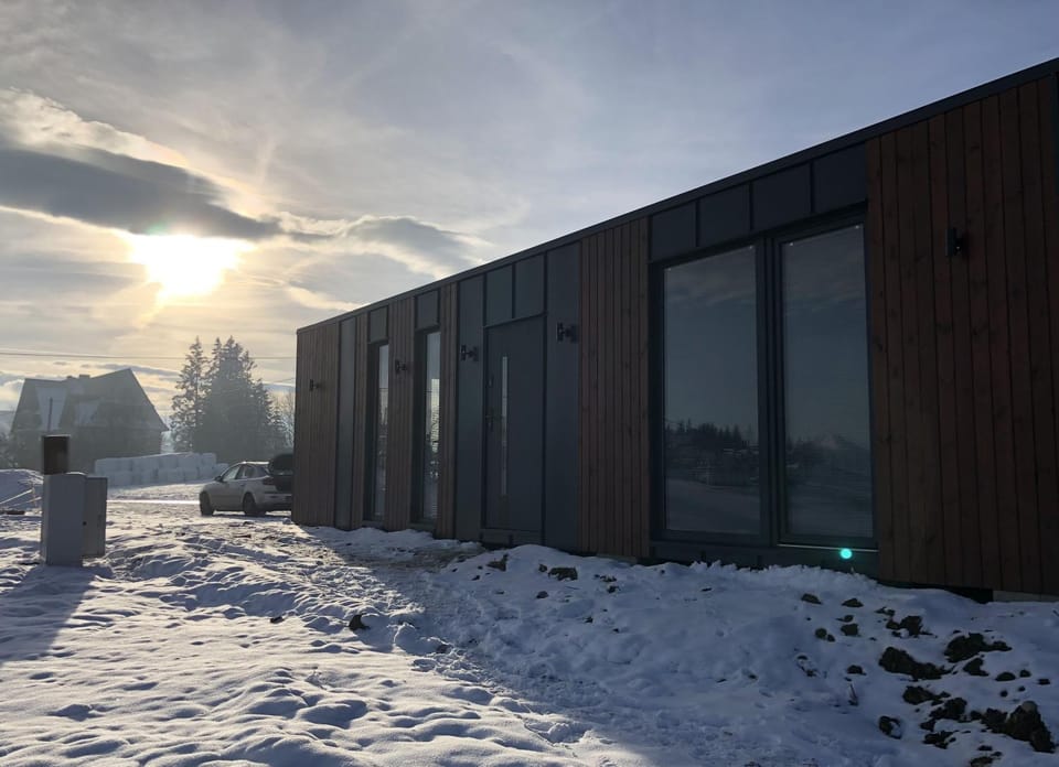 Property building, Day, Winter, Parking