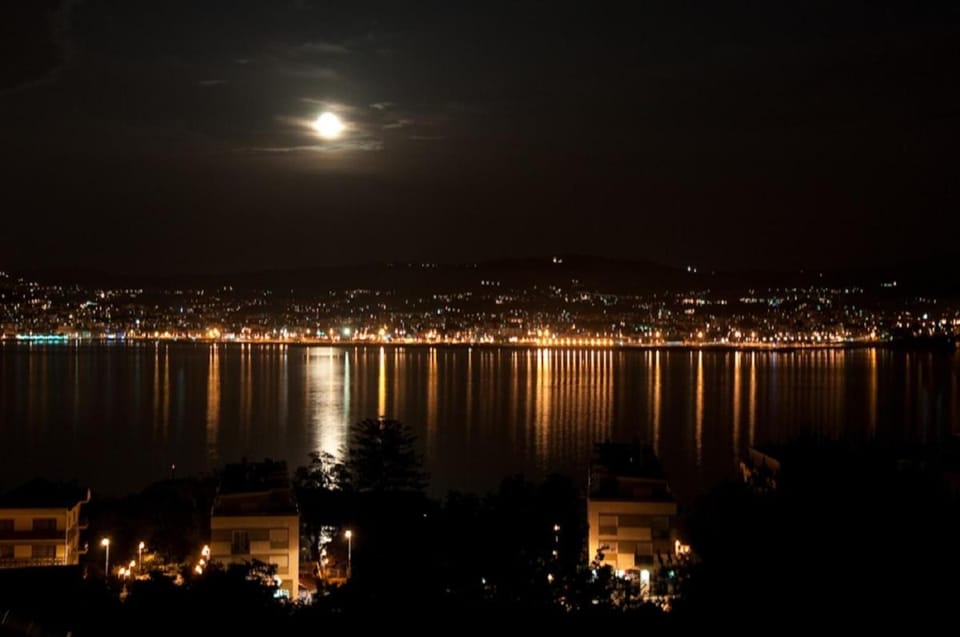Night, Natural landscape, Sea view