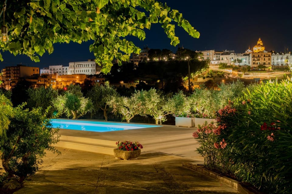 Night, City view, Garden view, Swimming pool