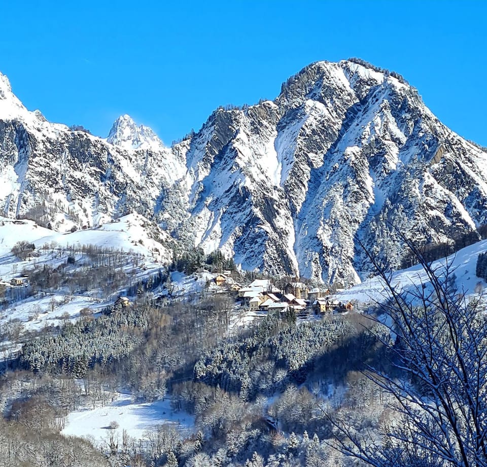 Natural landscape, Winter, Mountain view