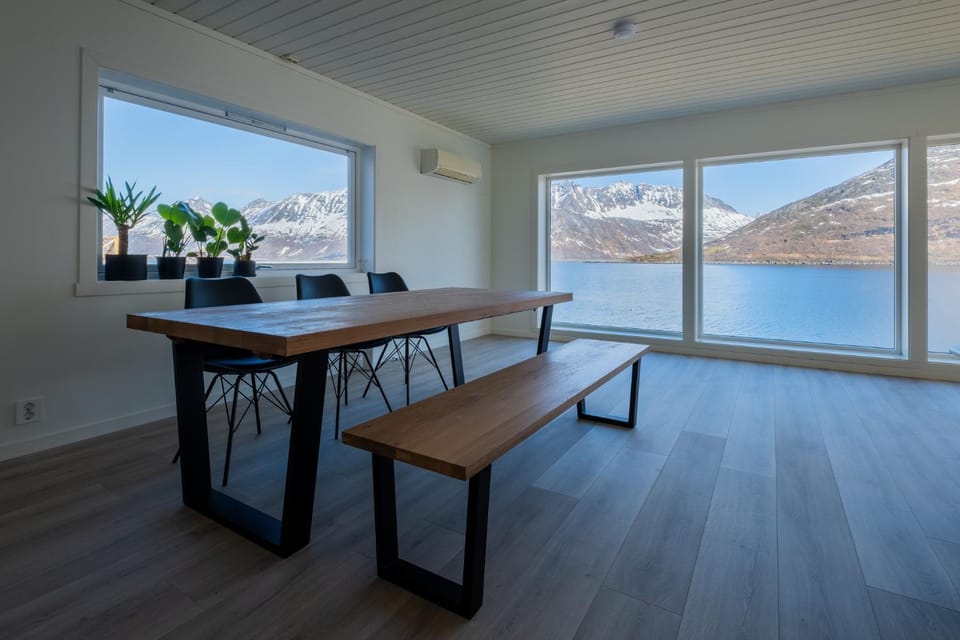Natural landscape, Dining area, Lake view, Mountain view