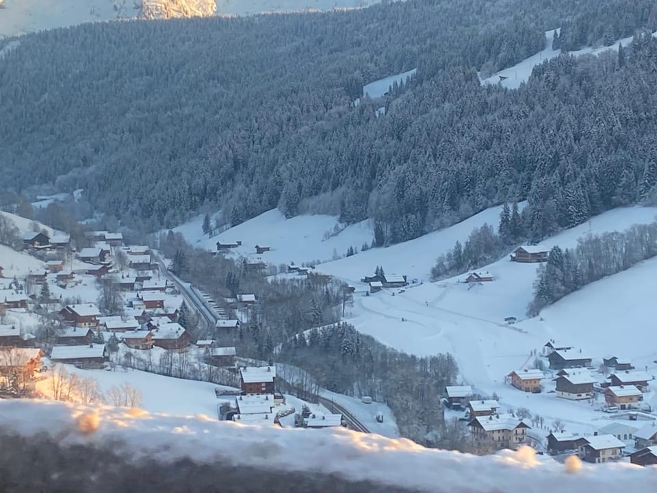 Day, Natural landscape, Bird's eye view, Winter, Mountain view