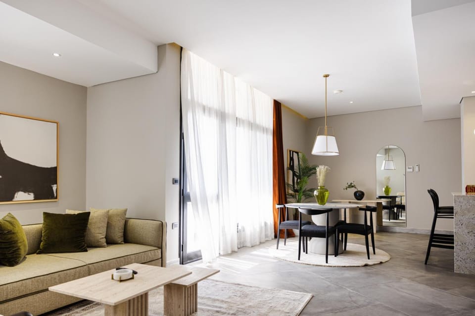 Living room, Seating area, Dining area