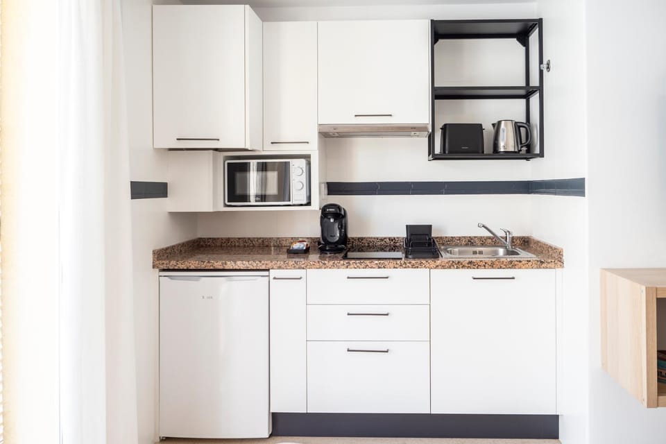 Coffee/tea facilities, Kitchen or kitchenette, minibar, stove, toaster, kitchen
