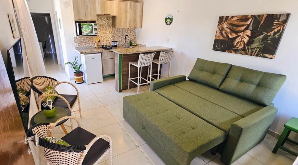 Kitchen or kitchenette, Living room, Seating area