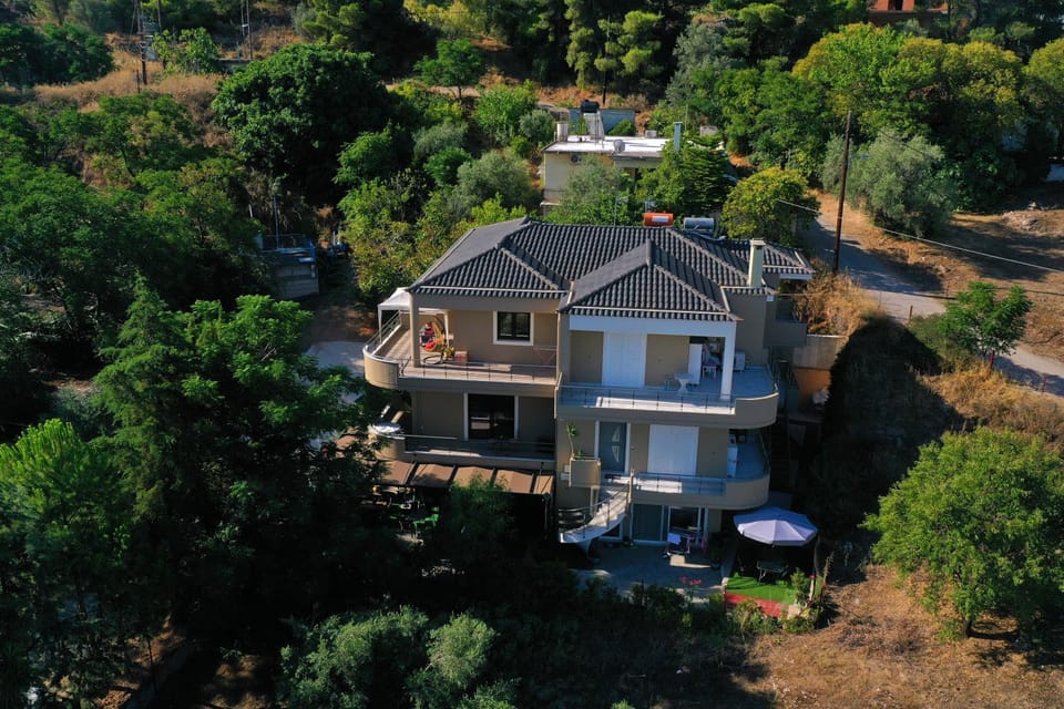 Property building, Day, Neighbourhood, Natural landscape, Bird's eye view